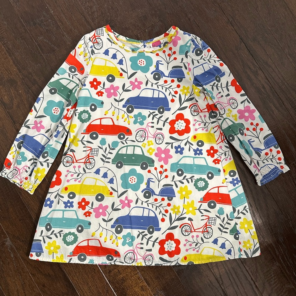 Mini Boden Colorful Car Dress, size 5/6